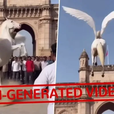 AI-Generated 'Flying Horse' Video at Mumbai's Gateway of India Sparks Viral Frenzy