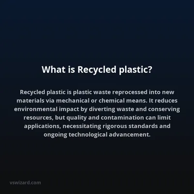 What is Recycled plastic?