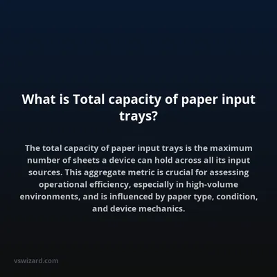 What is Total capacity of paper input trays?