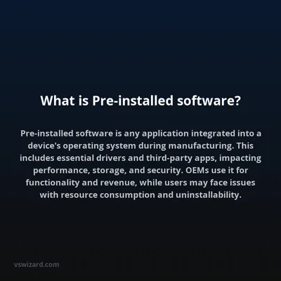 What is Pre-installed software?