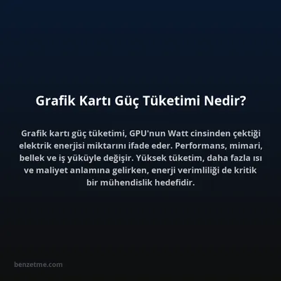 Grafik Kartı Güç Tüketimi Nedir?
