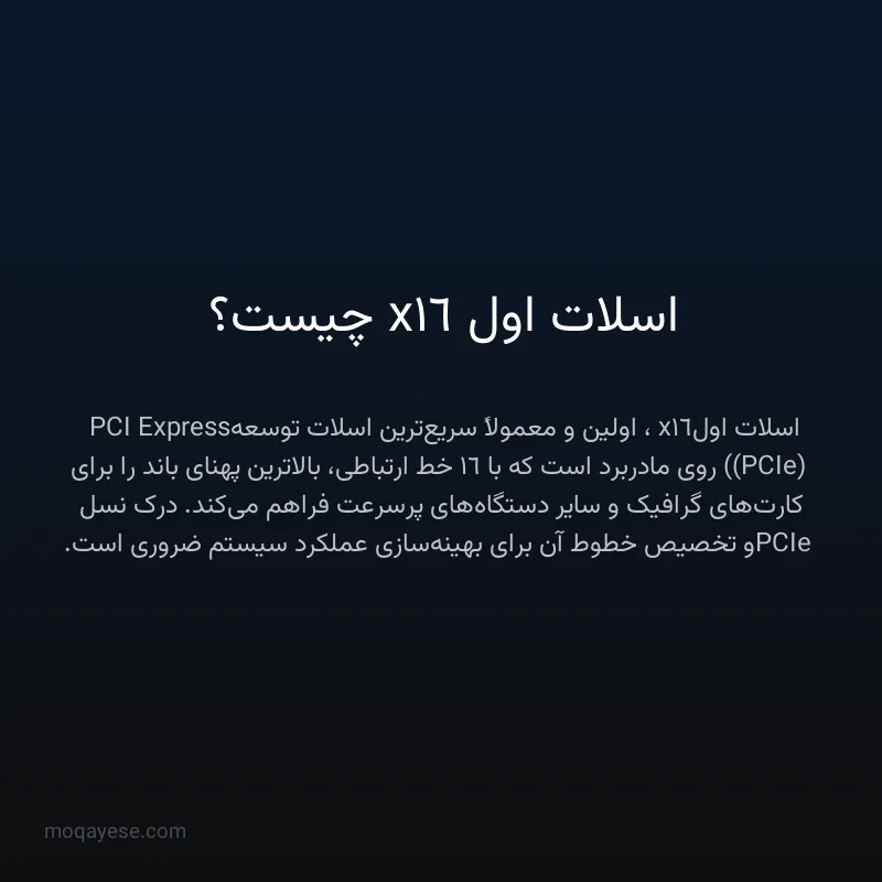 اسلات اول x16 چیست؟