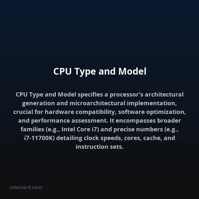CPU Type and Model