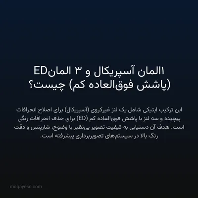 1 المان آسپریکال و 3 المان ED (پاشش فوق‌العاده کم) چیست؟
