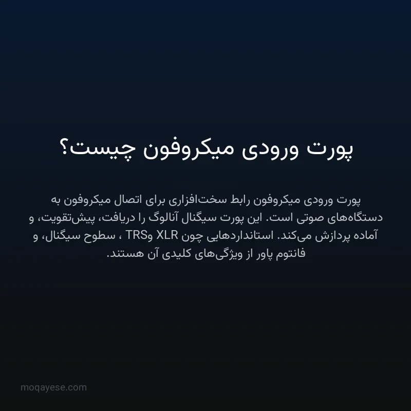 پورت ورودی میکروفون چیست؟