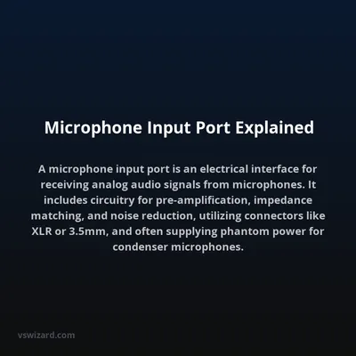 Microphone Input Port Explained