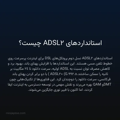 استانداردهای ADSL2 چیست؟