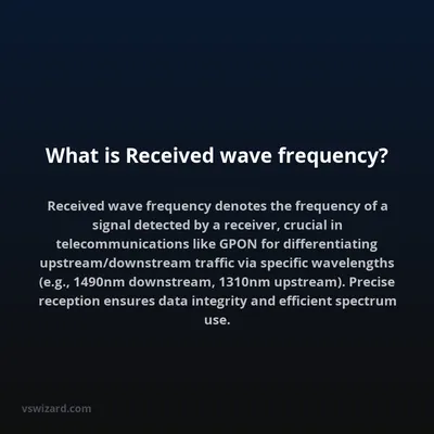What is Received wave frequency?