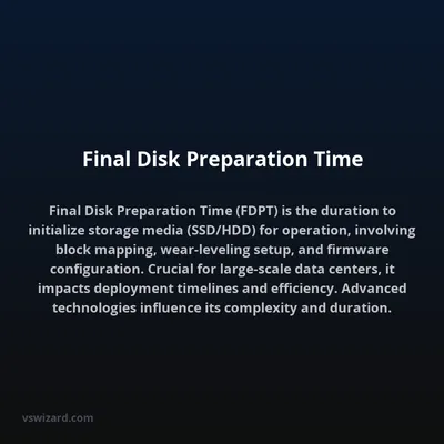 Final Disk Preparation Time