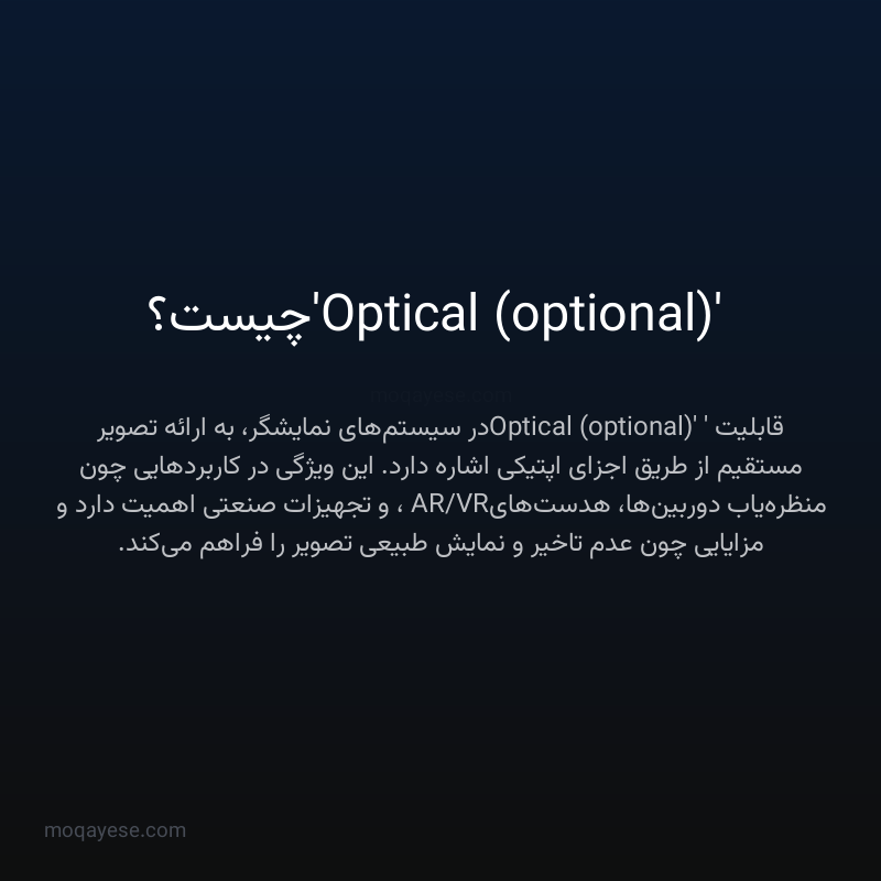 'Optical (optional)' چیست؟