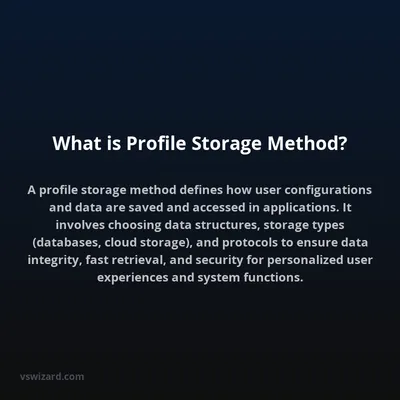 What is Profile Storage Method?