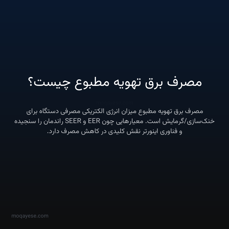 مصرف برق تهویه مطبوع چیست؟