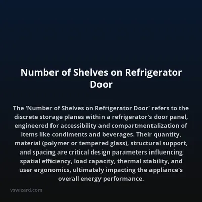 Number of Shelves on Refrigerator Door