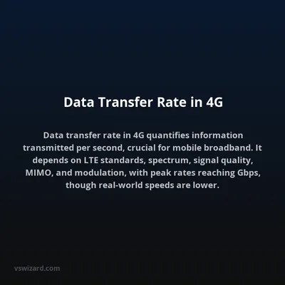 Data Transfer Rate in 4G