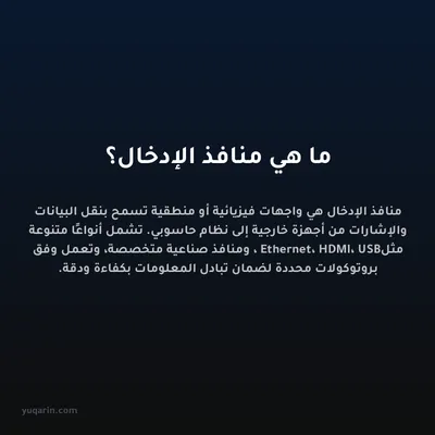 ما هي منافذ الإدخال؟