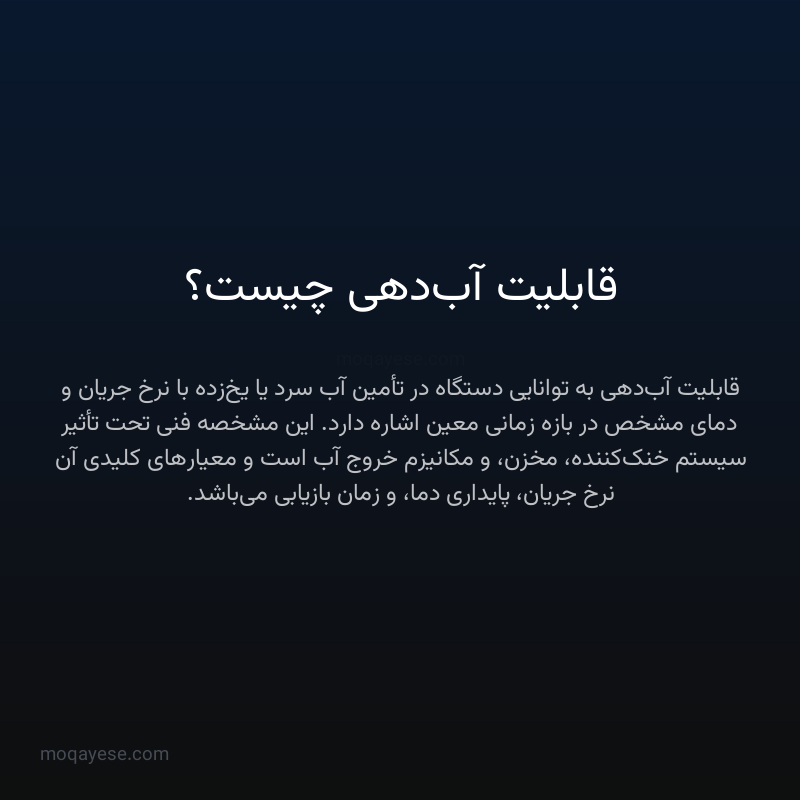 قابلیت آب‌دهی چیست؟