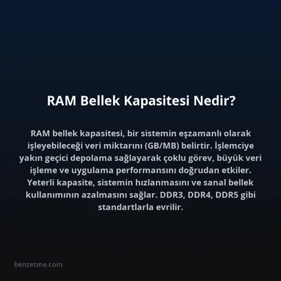 RAM Bellek Kapasitesi Nedir?