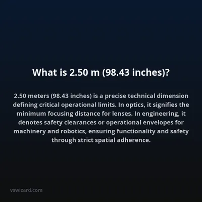 What is 2.50 m (98.43 inches)?