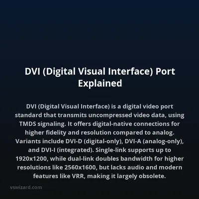 DVI (Digital Visual Interface) Port Explained