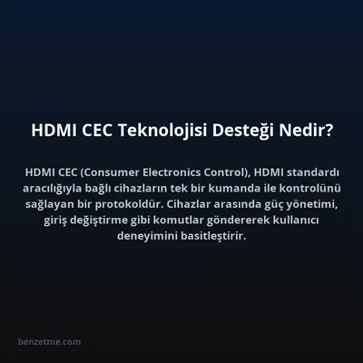 HDMI CEC Teknolojisi Desteği Nedir?