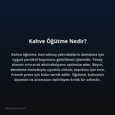Kahve Öğütme Nedir?