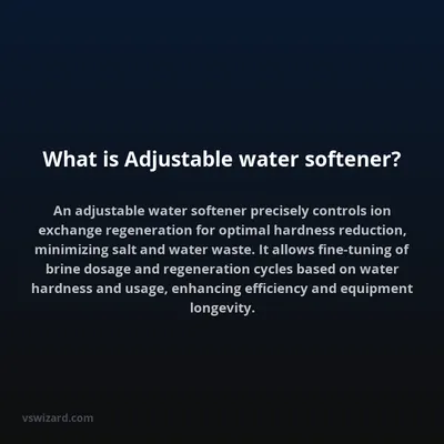 What is Adjustable water softener?