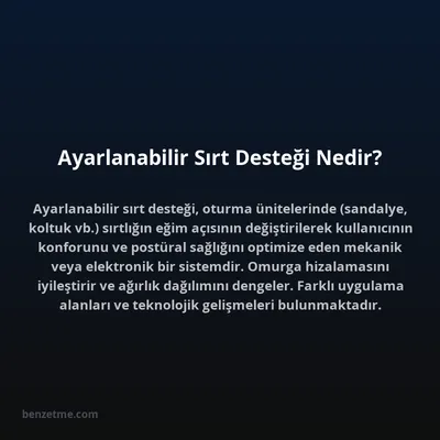 Ayarlanabilir Sırt Desteği Nedir?