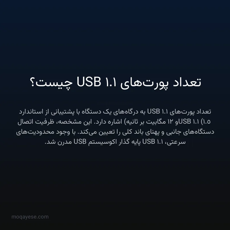 تعداد پورت‌های USB 1.1 چیست؟