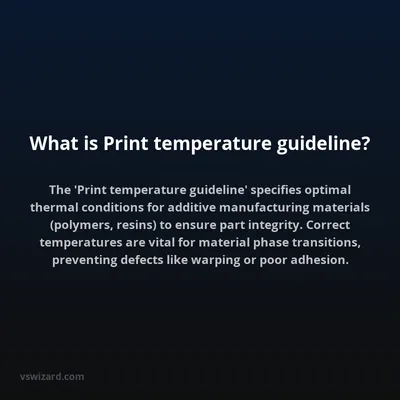 What is Print temperature guideline?