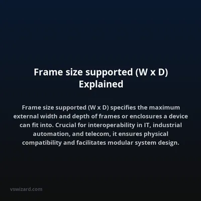 Frame size supported (W x D) Explained