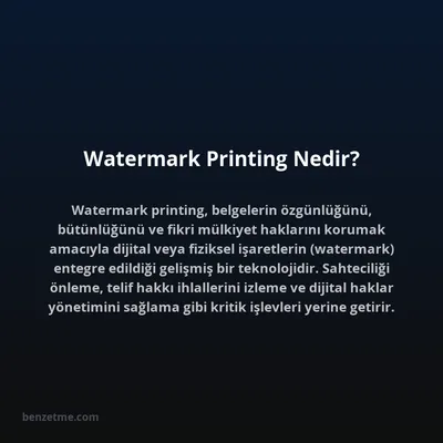 Watermark Printing Nedir?