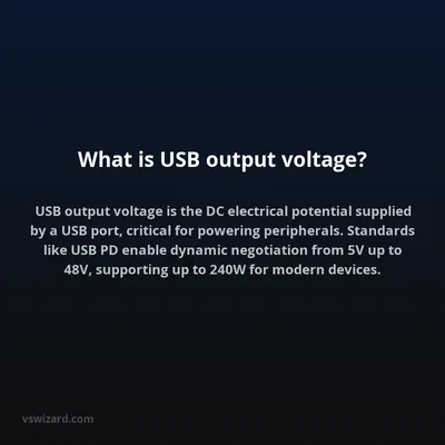 What is USB output voltage?