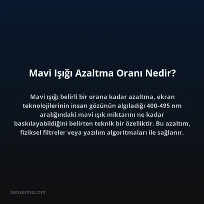 Mavi Işığı Azaltma Oranı Nedir?