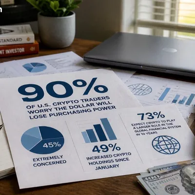 OKX: 90% من متداولي العملات المشفرة الأمريكيين يخشون تراجع القوة الشرائية للدولار