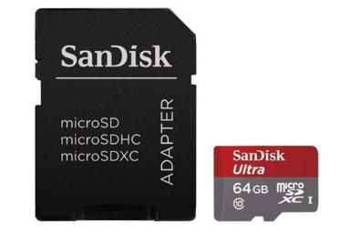 مقایسه سامسونگ microSDXC با ظرفیت 64 گیگابایت مدل Evo Plus کلاس 10 با سن دیسک SDXC با ظرفیت 64 گیگابایت مدل Ultra کلاس 10