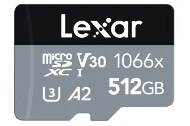 مقایسه لکسار microSDXC با ظرفیت 512 گیگابایت مدل Professional SILVER V30 A2 با سیلیکون پاور microSDXC با ظرفیت 64 گیگابایت مدل Elite کلاس 10