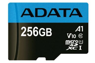 عکس ای دیتا microSDXC با ظرفیت 256 گیگابایت مدل Premier V10 A1 کلاس 10