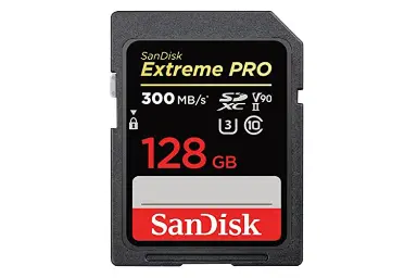 عکس اصلی سن دیسک SDXC با ظرفیت 128 گیگابایت مدل Extreme Pro V90 کلاس 10