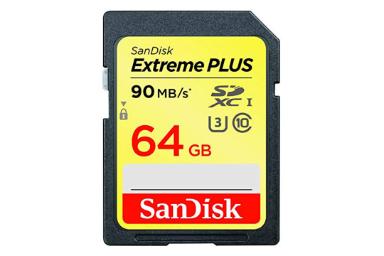 عکس اصلی سن دیسک SDXC با ظرفیت 64 گیگابایت مدل Extreme Plus کلاس 10