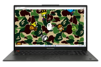 عکس Vivobook S 15 OLED BAPE Edition K5504VA ایسوس Core i9-13900H Iris Xe 16GB 512GB