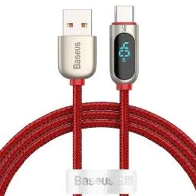 باسئوس Type-A به Type-C مدل Display Fast Charging 40w CATSK با طول 1 متر