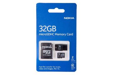 مقایسه سن دیسک microSDXC با ظرفیت 128 گیگابایت کلاس 10 با نوکیا microSDHC با ظرفیت 32 گیگابایت مدل MU-45 کلاس 4