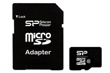 عکس سیلیکون پاور microSDHC با ظرفیت 32 گیگابایت کلاس 10