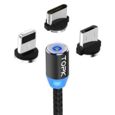 تاپکی  Type-A به Type-C+Micro-USB+Lightning مدل AM23 3in1 با طول 1 متر