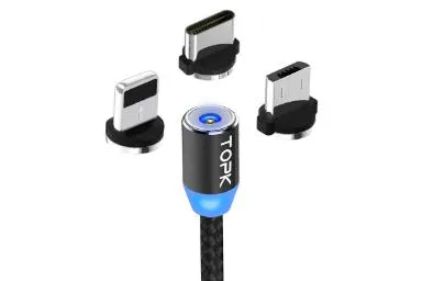 مقایسه باسئوس Type-C به Type-C مدل Cafule 100w با طول 2 متر {request()->input('language_config')['common']['with']} تاپکی  Type-A به Type-C+Micro-USB+Lightning مدل AM23 3in1 با طول 1 متر