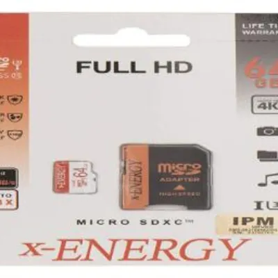 ایکس انرژی microSDXC با ظرفیت 64 گیگابایت مدل IPM کلاس 10