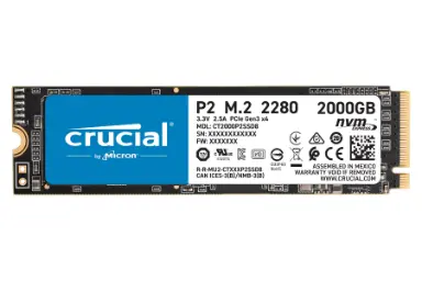 عکس کروشیال P2 NVMe M.2 ظرفیت 2 ترابایت