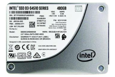 عکس اینتل SSD D3-S4510 SATA 2.5 Inch ظرفیت 480 گیگابایت