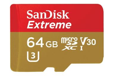 عکس سن دیسک microSDXC با ظرفیت 64 گیگابایت مدل Extreme A2 کلاس 10