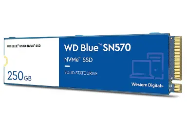 عکس وسترن دیجیتال Blue SN570 NVMe M.2 ظرفیت 250 گیگابایت